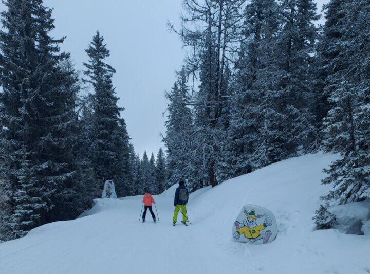 Al skiënd langs de konijnen aan de Mörchenweg