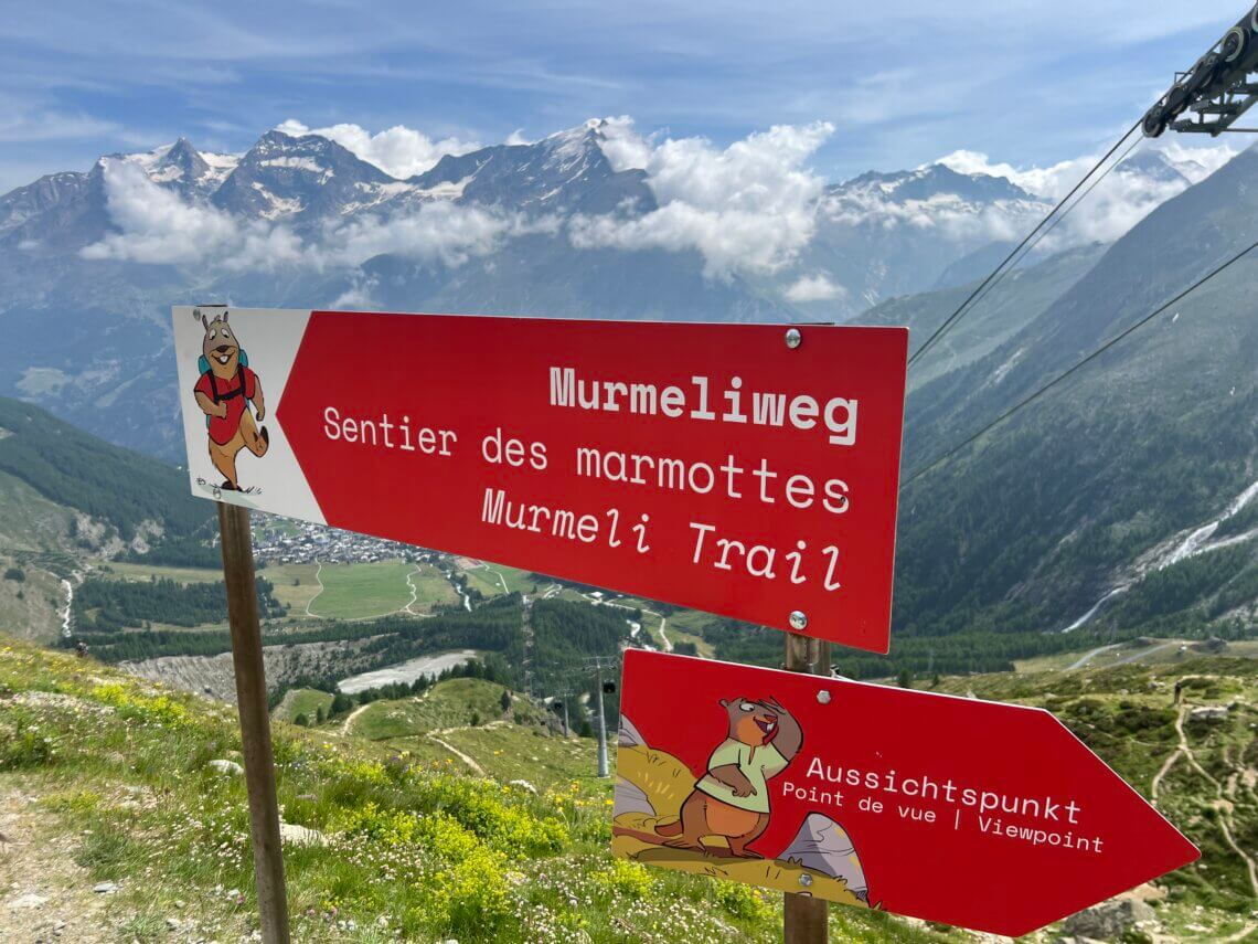 Ook de Marmotten trail is een aanrader voor een bezoek aan Saas-Fee met kinderen! 