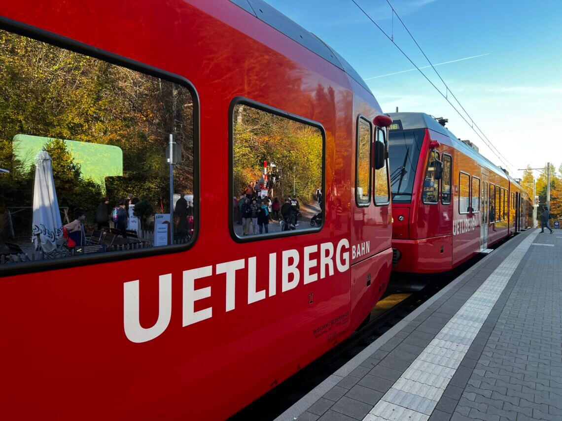 Binnen no-time ben je op de Ütliberg in Zürich.